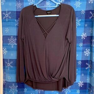 Torrid Women's Grey Drape Top